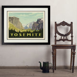 Yosemite National Park: Yosemite Valley (Horizontal) - Art Print, 24x32 / Deluxe / Black