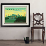 Nashville Skyline: Horizontal - Art Print, 24x32 / Deluxe / Black
