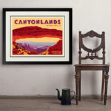 Canyonlands:  Mesa Arch - Art Print, 24x32 / Deluxe / Black
