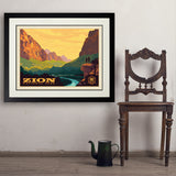 Zion National Park: 100th Anniversary (Horizontal) - Art Print, 24x32 / Deluxe / Black