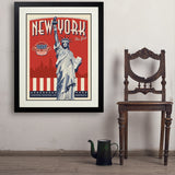 250th Anniversary USA: Lady Liberty - Art Print, 24x32 / Deluxe / Black