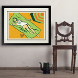 Sun Bather - Art Print, 24x32 / Deluxe / Black