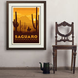 Saguaro National Park - Art Print, 24x32 / Deluxe / Brown