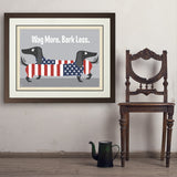 Wag More. Bark Less. - Art Print, 24x32 / Deluxe / Brown
