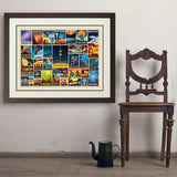 Space Travel Collage (Horizontal) - Art Print, 24x32 / Deluxe / Brown