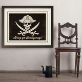 Pirate Flag - Art Print, 24x32 / Deluxe / Brown