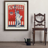 250th Anniversary USA: Lady Liberty - Art Print, 24x32 / Deluxe / Brown