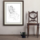 Fashion Sketch: Elegance - Art Print, 24x32 / Deluxe / Brown