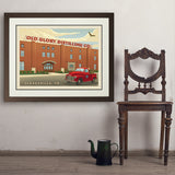 Old Glory: Distillery Building - Art Print, 24x32 / Deluxe / Brown
