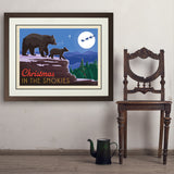 Christmas In The Smokies - Art Print, 24x32 / Deluxe / Brown