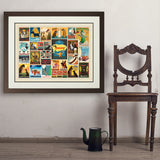 Dog Lover's Collage (Horizontal) - Art Print, 24x32 / Deluxe / Brown