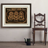 Man Cave Etiquette - Art Print, 24x32 / Deluxe / Brown