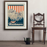 250th Anniversary USA: Mount Rushmore - Art Print, 24x32 / Deluxe / Brown