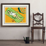 Sun Bather - Art Print, 24x32 / Deluxe / Brown
