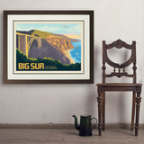 Big Sur, California: Bixby Bridge - Art Print, 24x32 / Deluxe / Brown