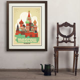 Russia: Moscow - Art Print, 24x32 / Deluxe / Brown