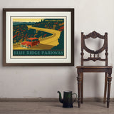 Blue Ridge Parkway - Art Print, 24x32 / Deluxe / Brown