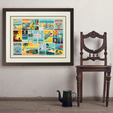 Coastal Collection Collage (Horizontal) - Art Print, 24x32 / Deluxe / Brown
