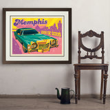 Memphis, TN: City Of Soul (Horizontal) - Art Print, 24x32 / Deluxe / Brown