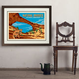 Natural Bridges National Monument, UT - Art Print, 24x32 / Deluxe / Brown