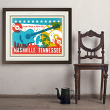 Lookin' Pretty In Music City (Horizontal) - Art Print, 24x32 / Deluxe / Brown
