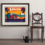 West Coast Surf Van (Pub Poster) - Art Print, 24x32 / Deluxe / Brown