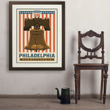 250th Anniversary USA: Liberty Bell - Art Print, 24x32 / Deluxe / Brown