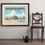 Daytona Beach, Florida - Art Print, 24x32 / Deluxe / Brown