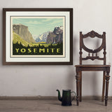 Yosemite National Park: Yosemite Valley (Horizontal) - Art Print, 24x32 / Deluxe / Brown