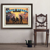 Memphis, TN: Beale Street Sunset - Art Print, 24x32 / Deluxe / Brown