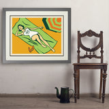 Sun Bather - Art Print, 24x32 / Deluxe / Gray