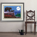 Christmas In The Smokies - Art Print, 24x32 / Deluxe / Gray