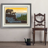 Great Smoky Mountains Horizontal Print - Art Print, 24x32 / Deluxe / Gray