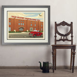 Old Glory: Distillery Building - Art Print, 24x32 / Deluxe / Gray