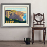 Big Sur, California: Bixby Bridge - Art Print, 24x32 / Deluxe / Gray