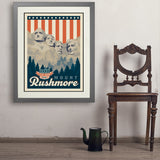 250th Anniversary USA: Mount Rushmore - Art Print, 24x32 / Deluxe / Gray