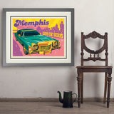 Memphis, TN: City Of Soul (Horizontal) - Art Print, 24x32 / Deluxe / Gray