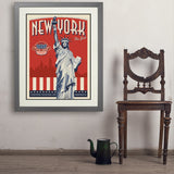 250th Anniversary USA: Lady Liberty - Art Print, 24x32 / Deluxe / Gray