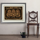 Man Cave Etiquette - Art Print, 24x32 / Deluxe / Gray