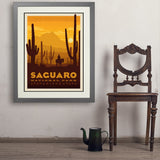Saguaro National Park - Art Print, 24x32 / Deluxe / Gray