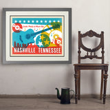 Lookin' Pretty In Music City (Horizontal) - Art Print, 24x32 / Deluxe / Gray