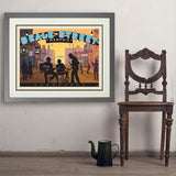 Memphis, TN: Beale Street Sunset - Art Print, 24x32 / Deluxe / Gray