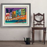 Memphis, TN: Picture Letters - Art Print, 24x32 / Deluxe / Gray
