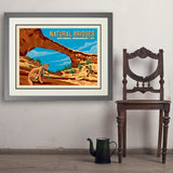 Natural Bridges National Monument, UT - Art Print, 24x32 / Deluxe / Gray