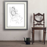 Fashion Sketch: Elegance - Art Print, 24x32 / Deluxe / Gray