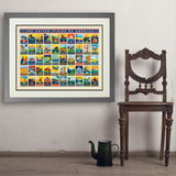 50-State Multi-Image Design - Art Print, 24x32 / Deluxe / Gray