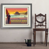 Huntington Beach, California - Art Print, 24x32 / Deluxe / Gray