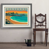 Monterey, California: Lovers Point Park - Art Print, 24x32 / Deluxe / Gray