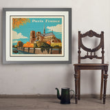 France: Paris, Notre Dame, Horizontal - Art Print, 24x32 / Deluxe / Gray
