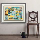 Coastal Collection Collage (Horizontal) - Art Print, 24x32 / Deluxe / Gray